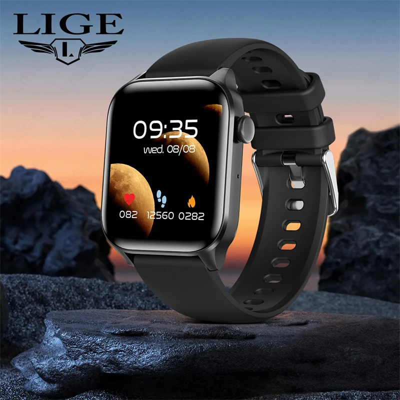 

LIGE Bluetooth Call Waterproof Smart Watch Men Women Fitness Sport Tracker Fashion Unisex Smartwatch Health Monitoring Bracelet