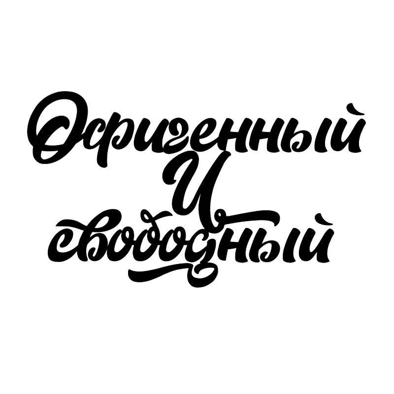 

40324# Наклейка Офигенный и свободный Vinyl Decal Car Sticker Waterproof Auto Decors on Car Body Bumper Rear Window