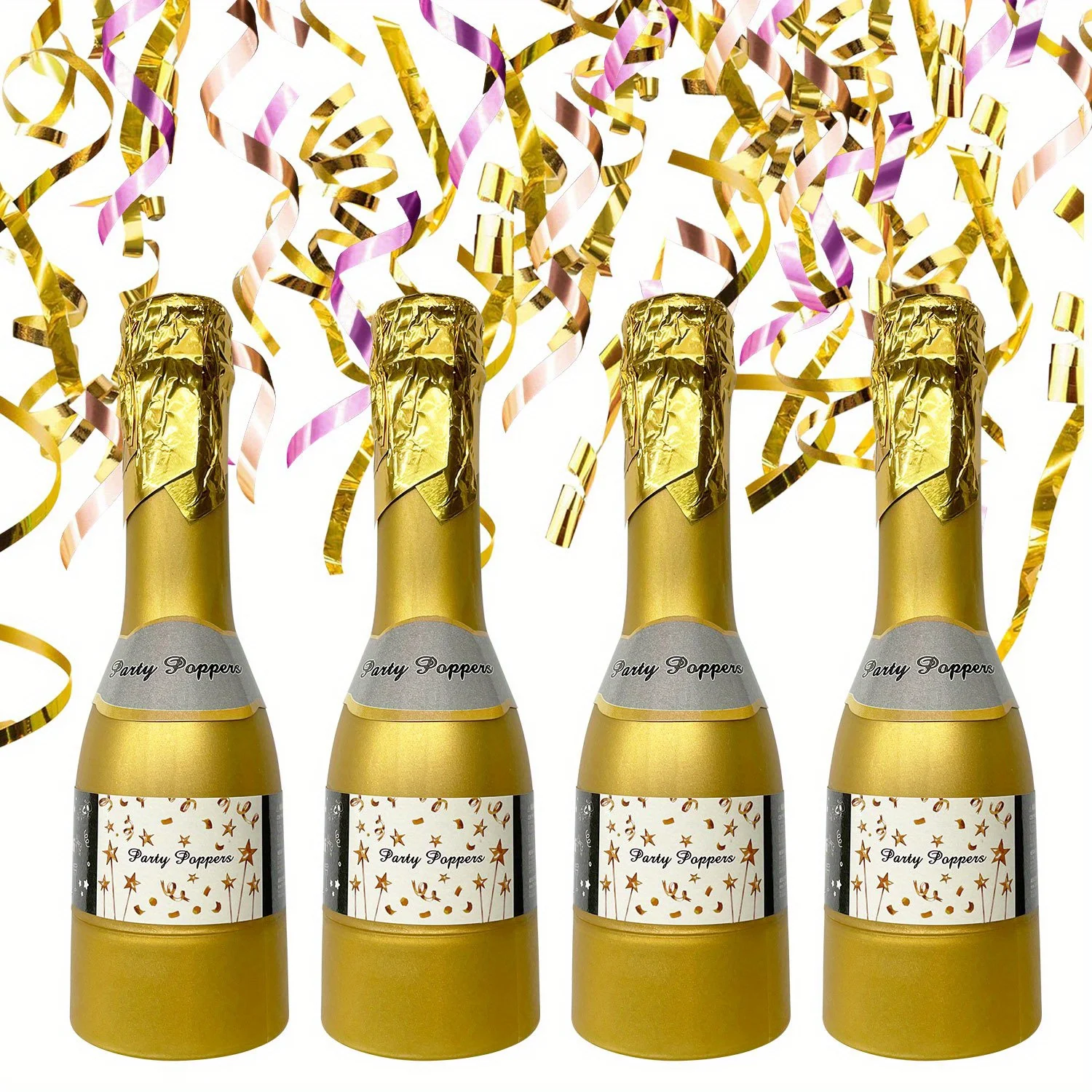 أنابيب هدايا ورقية ملونة باللون الوردي والذهبي والشمبانيا لوازم الحفلات لحفلات الزفاف وأعياد الميلاد وحفلات التخرج والاحتفالات بعيد الميلاد #1