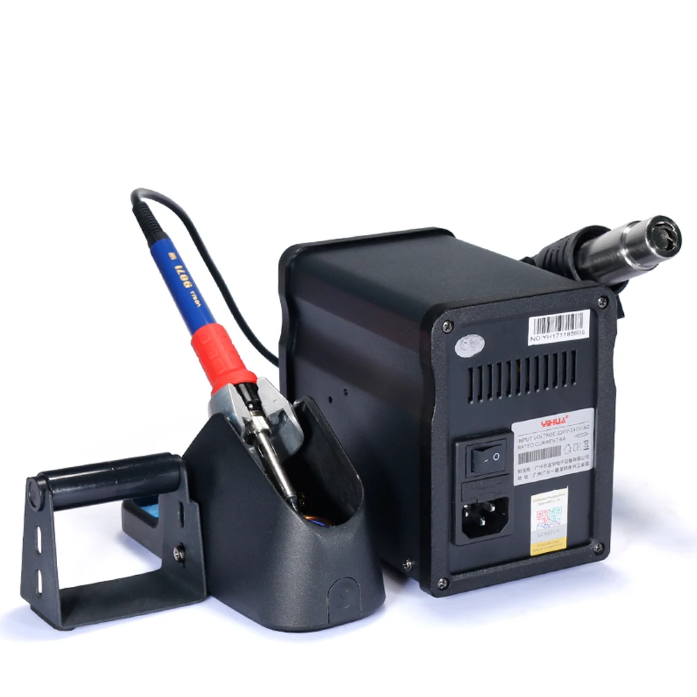 220V YIHUA 995D+ SMD Hot Air Gun Rework Soldering Station with Large-screen LCD Display