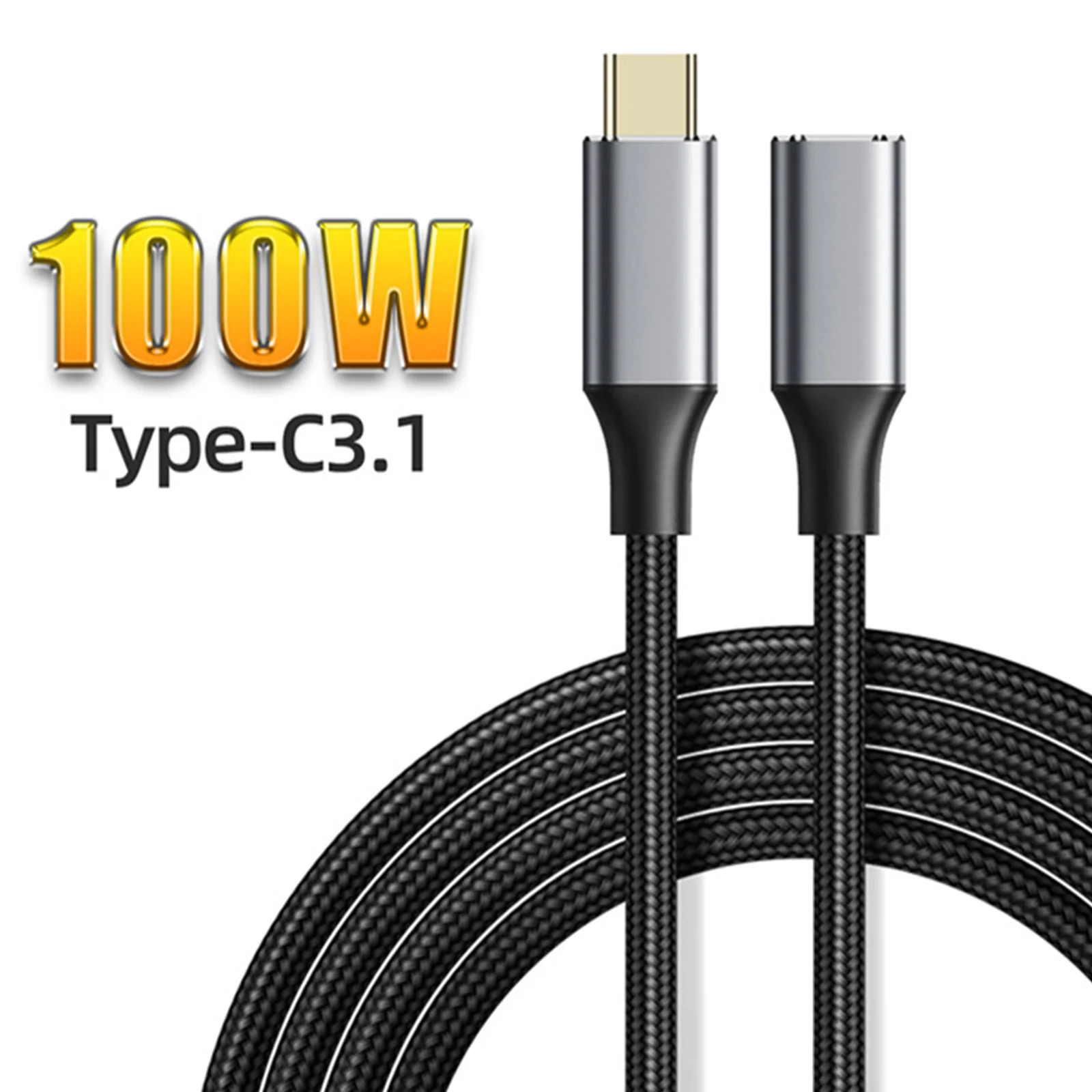 USB Type C Cáp Nối Dài 0.5/1/1.5/2M 3.1 Gen2 10Gbps Nữ Để USBC Nam Mở Rộng Adapter Dành Cho Điện Thoại Máy Tính Dropshipping