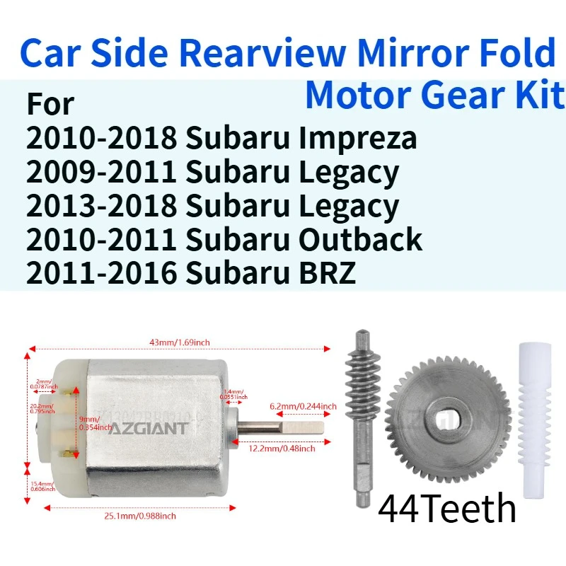 

Car Parts For Subaru Impreza Legacy Outback BRZ Side Raerview Mirror Fold DC Motor Power Gear Cog Inner Folding Mirrors Repair