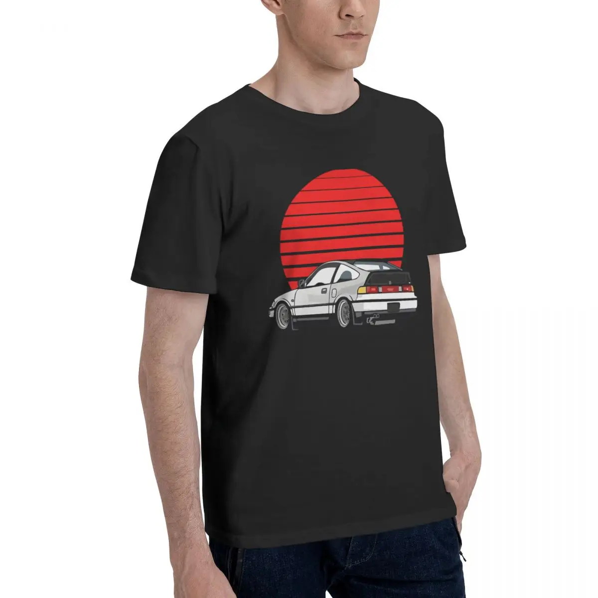 Забавная Мужская футболка I-Initial D, новинка, хлопковая Футболка с круглым воротником, фотография подарка, идея одежды