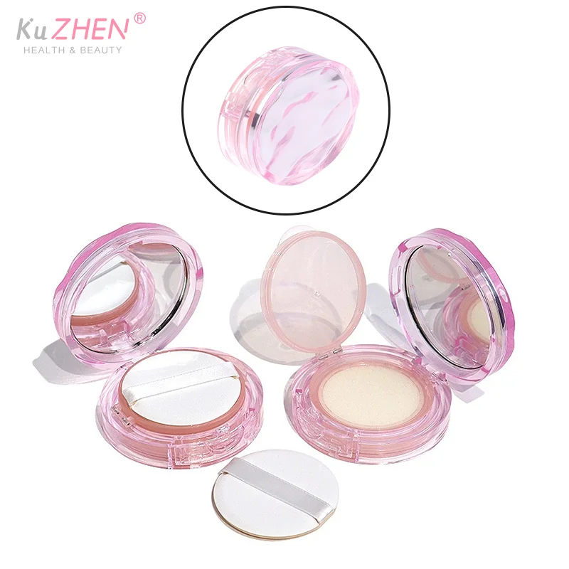 1PC Lege Luchtkussen Bladerdeeg Doos Draagbare Foundation DIY Doos Met Spiegel Bb Crème Cosmetische Case Container Met Spons Make-up Gereedschap