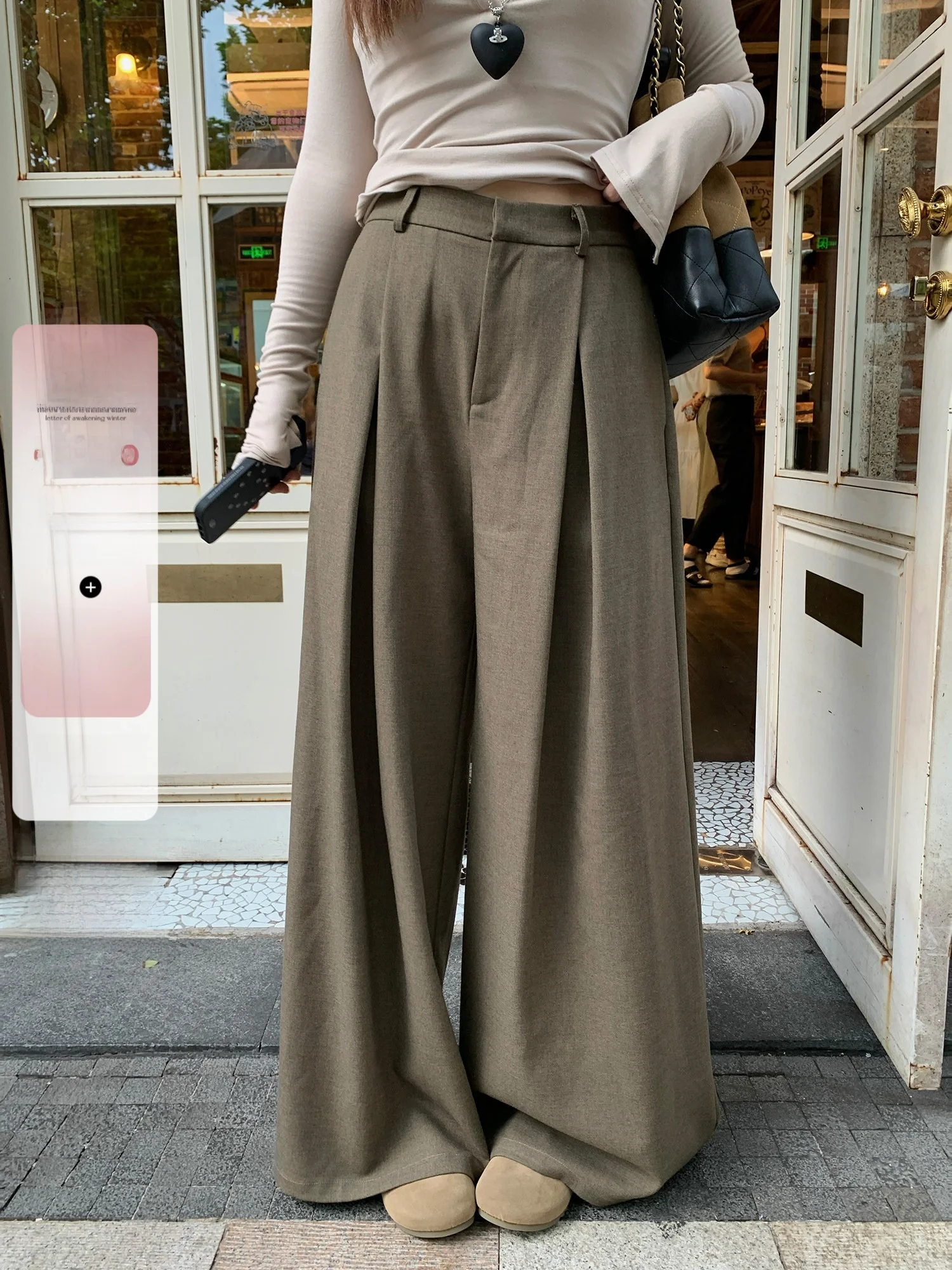 

Wild Lazy Money plus Size Casual Pants High Waist Wide Leg Loose Fit Spring Vintage Lazy Sle plus Size Women's Trousers