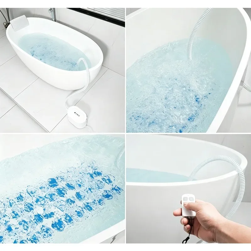 Household Bathroom Bath Bubble Machine SPA Bubble Heating Massage Pad Wireless Remote Control Bath Spa