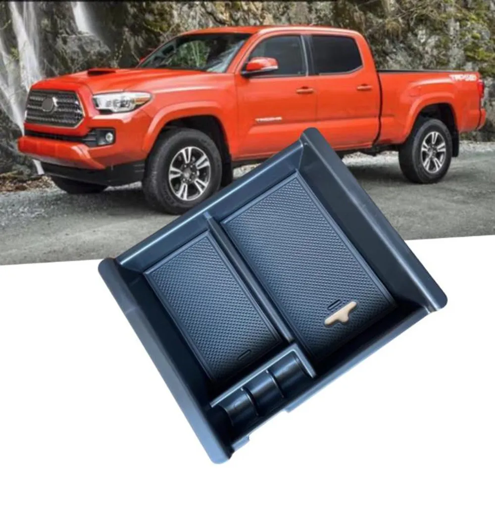 For Toyota Tacoma Armrest Storage Box 2016-2019 2020 2021 2022 2023 including SR,SR5,TRD Sport,TRD Off-Road,Limited and TRD Pro