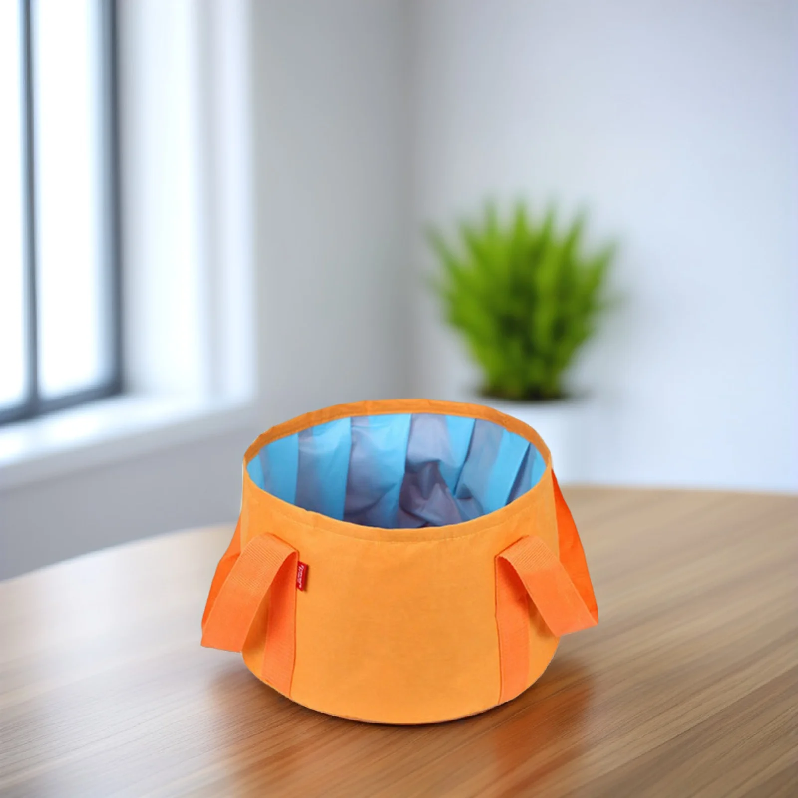 2 قطعة مغسلة قابلة للطي المحمولة 4.5L مقبض مريح مقاوم للماء للتخييم التنزه الصيد الرياضة في الهواء الطلق حوض قابل للضغط