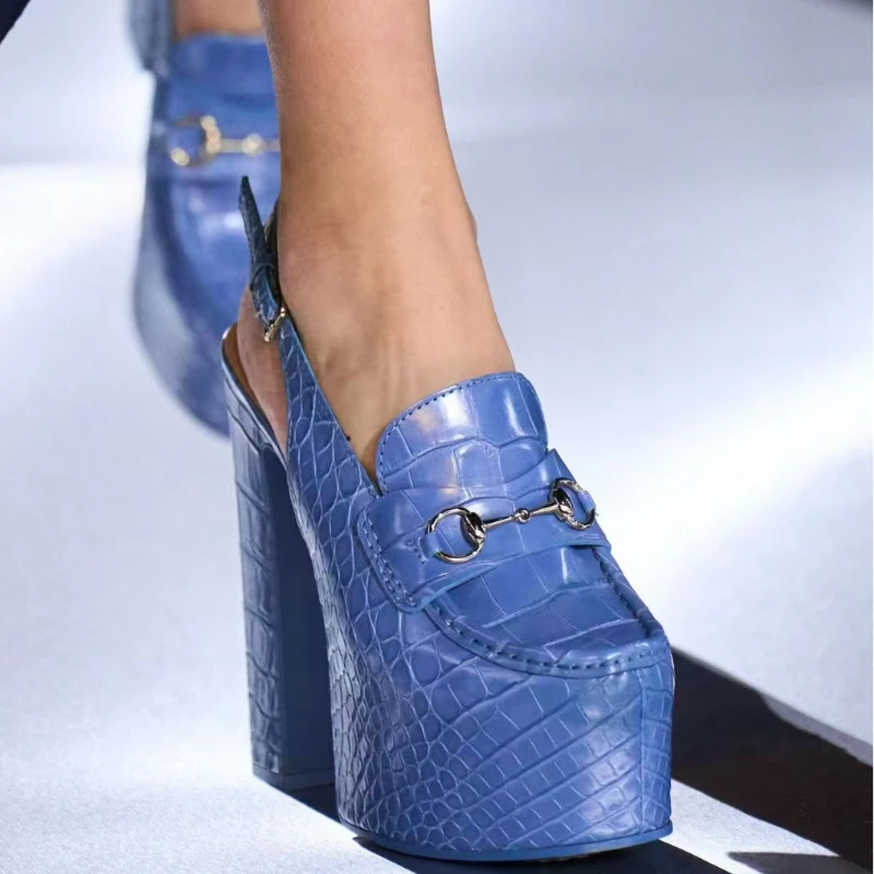 

2025 New Large Size High Heel Closed Toe Hollow Sandals Height Increase Thick Waterproof Platform Women's Shoes