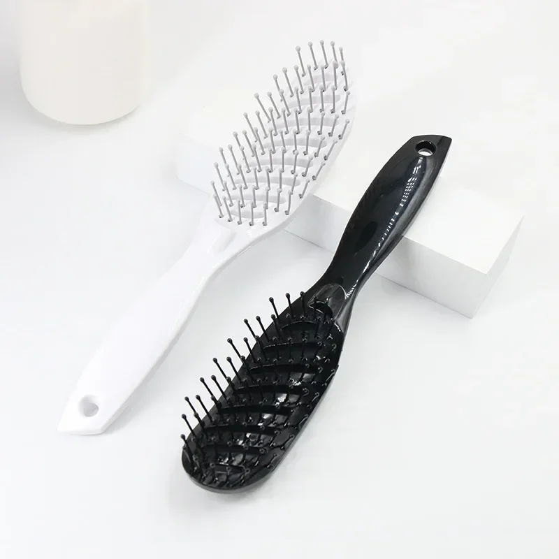 Professional Portable Travel Folding Hair Brush Compact Pocket Hair Comb Double Headed Anti Static Comb 2 Colors