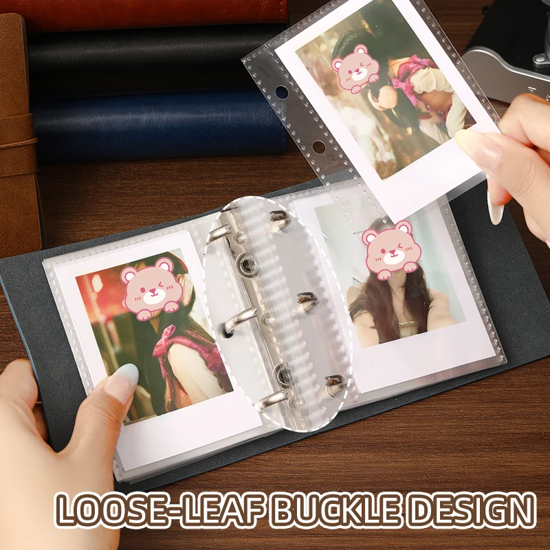 50 Seiten können 100 Fotos aufnehmen, PU-Einbandalbum, verschiebbare Tasche, Sternkarten-Sammlung, DIY-Display, mehrere Farben, Campus-Aufzeichnung – Detail 2
