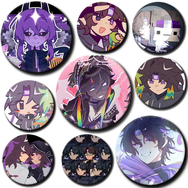 58mm 1PC Cartoon Character Enamel Brooch W-Wifies Cute Game Icons Pins  Backpack Clothing Badge Accessories Gifts