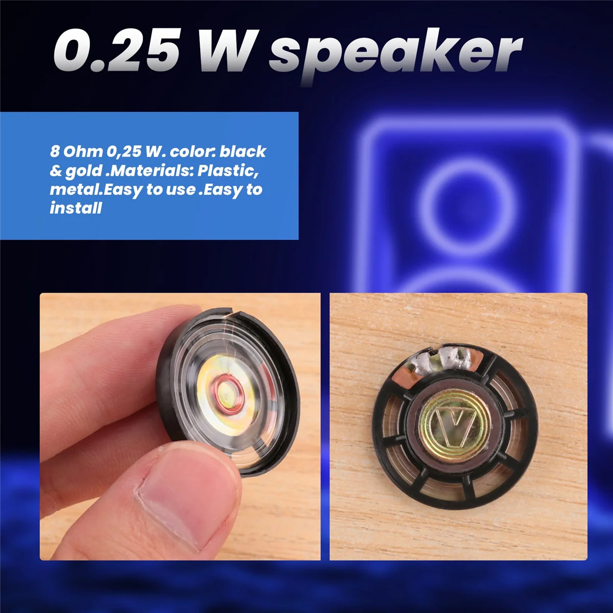 5 pieces 8 Ohm 0.25 W 29 mm magnetic closure speaker for electric toy