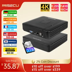 Misecu H.265 + Mini Cctv Nvr 16ch Full Hd 8mp 4K/5M/4M/3M/1080P Video Recorder Motion Detecteren P 2P Voor Ip Camera Beveiligingssysteem