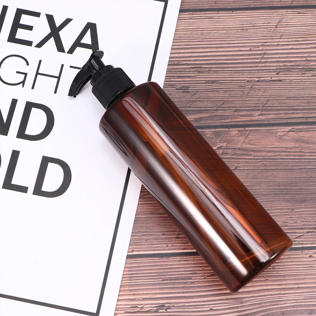 6 stücke 250 ml Leere Lotion Spender Flaschen Presse Pumpe Seife Sub Flasche Für Den Heimgebrauch Nachfüllbare Kunststoff Behälter Braun basis Zufällig