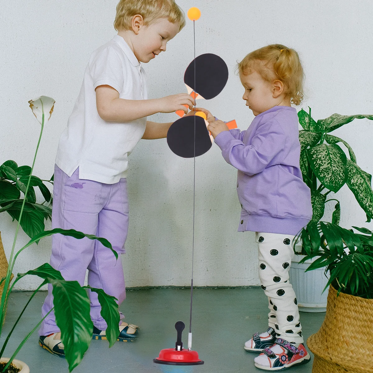 1 conjunto kit de treinamento de pong vermelho durável treinador de tênis de mesa para iniciantes adultos ferramenta de prática acessório de fitness-raquete de pong