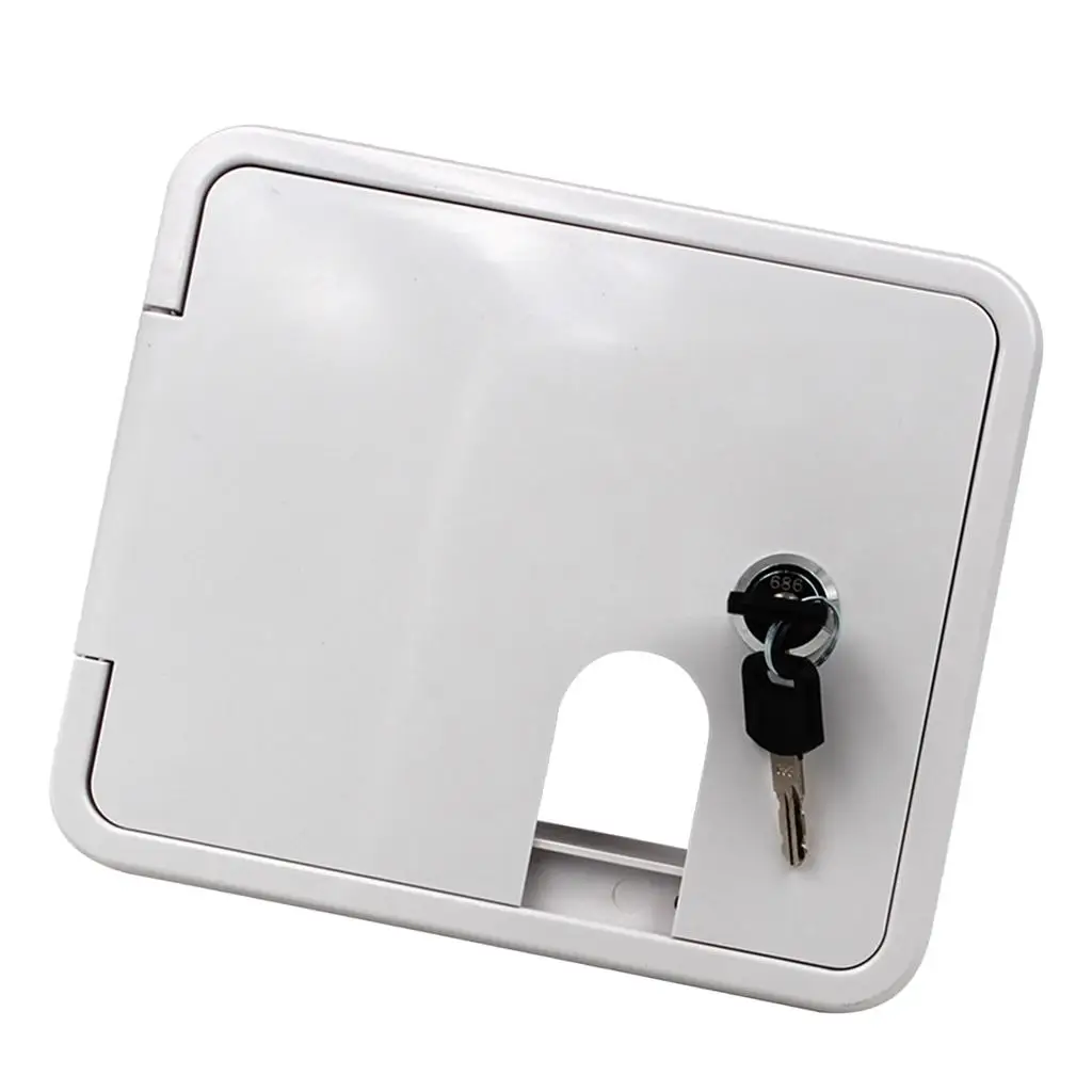 

Cable Square Hatch Lock Keys Durable White ABS Electric Power Access for RV Motorhome Camper Electrical Cables
