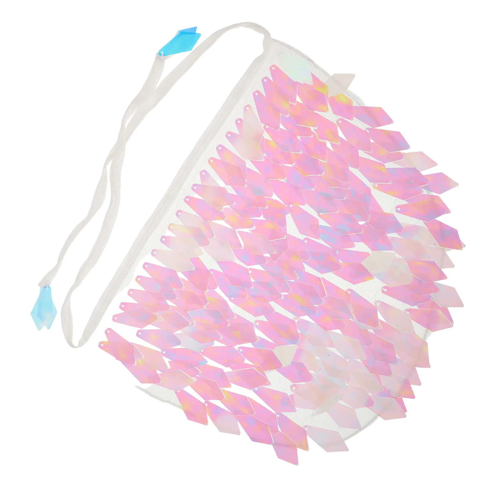 キラキラ輝くスパンコール付きダンスシルクベール ベリーダンサーアクセサリー ステージパフォーマンス、コンテスト、パーティーに最適