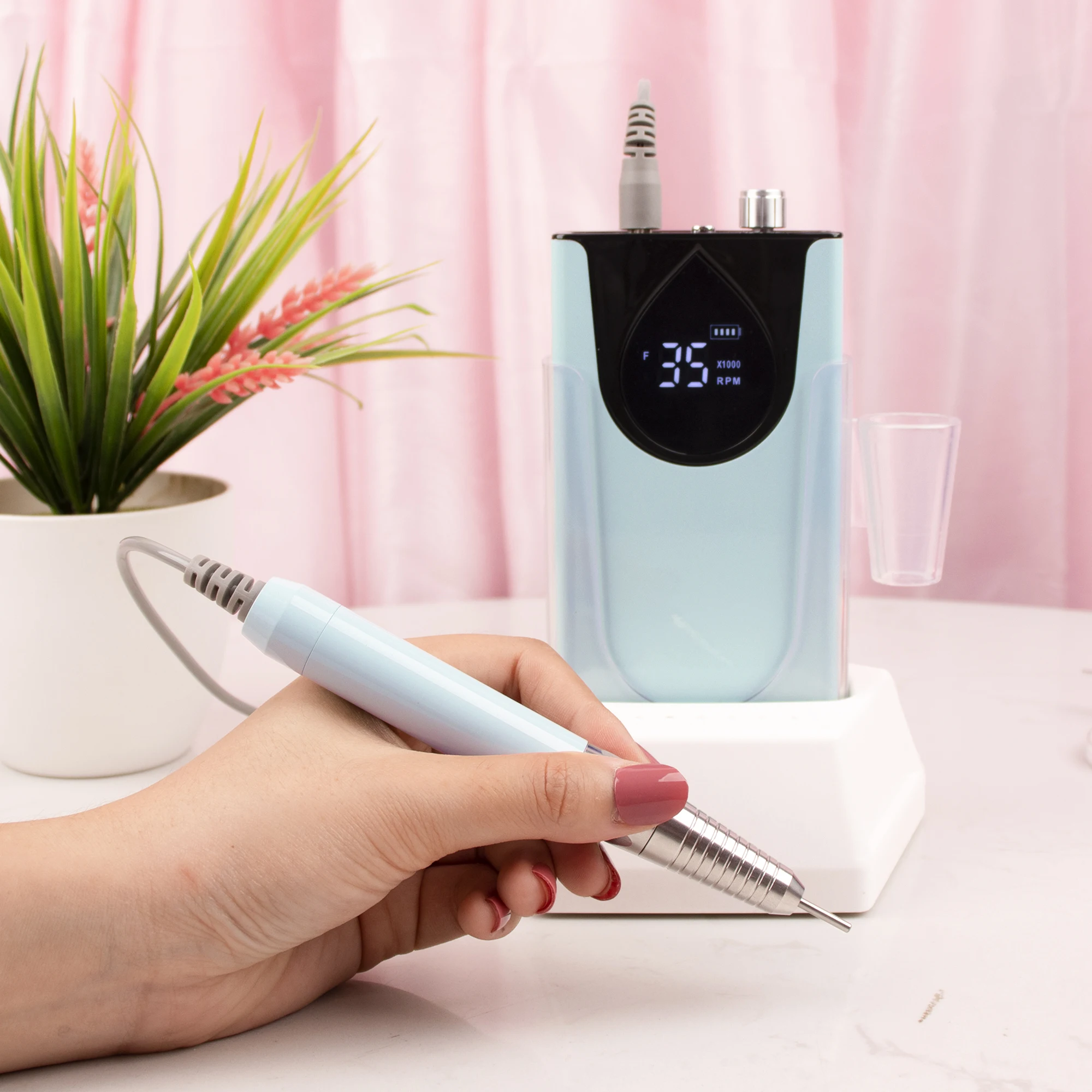 US Nail Supply Crazy on This Cordless Rechargeable Portable Desktop Nail Drill Machine with 35000 Rpm Electric Nail Drill E File