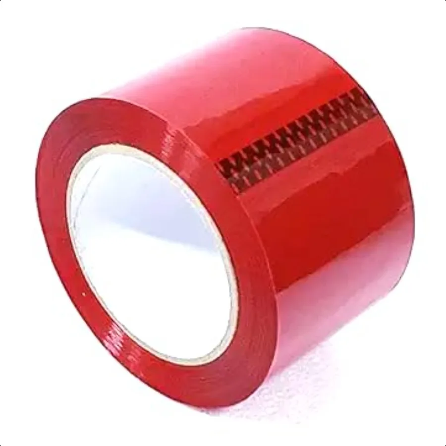 

Красная картонная уплотнительная лента Упаковочная лента Перемещающаяся лента 3 дюйма x 110 ярдов толщиной 2,0 мил для тяжелых условий эксплуатации для доставки и хранения 1 рулон