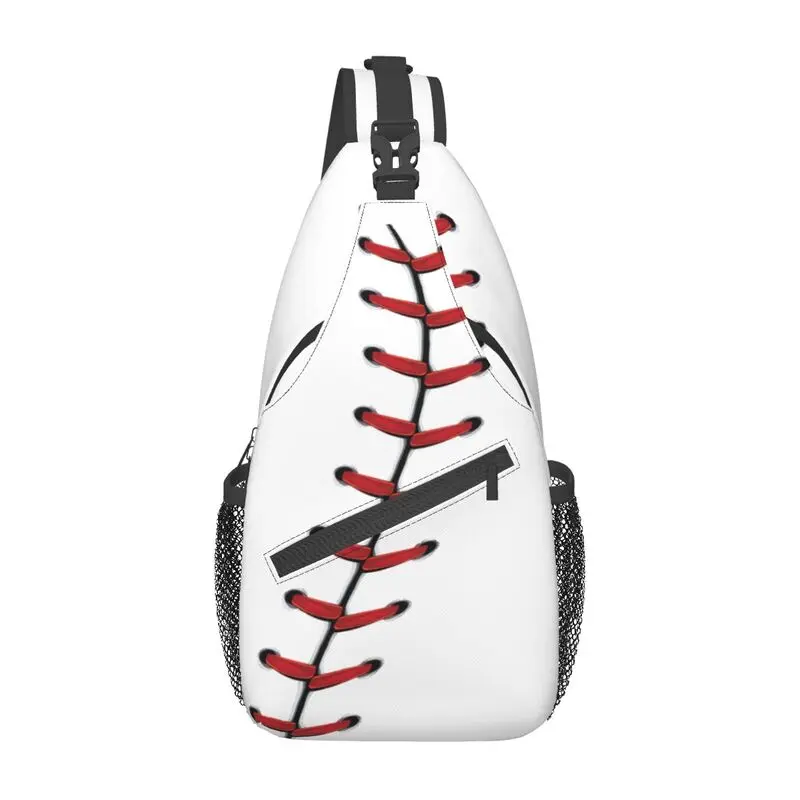 

Softball Baseball Lace Sling Chest Bag Custom Shoulder Crossbody Backpack for Men Travel Hiking Daypack