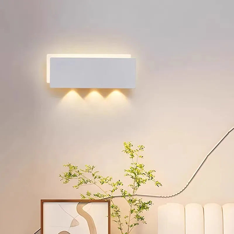 

Bedroom Bedside Wall Light Staircase Light Luxury Extremely Simple Modern Living Room Background Wall Room CreativeLED Wall Lamp