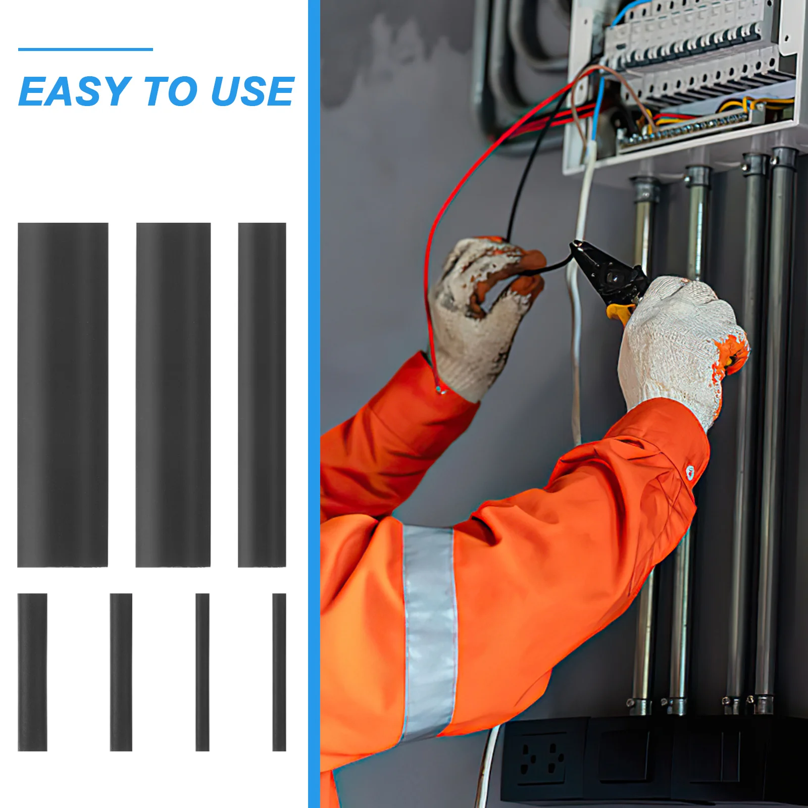 

127Pcs Heat Shrink Tubing Kit Assorted Wire Cable Insulation Sleeves Electrical Repair Wrap Heat Shrink Tube Wrap Cable