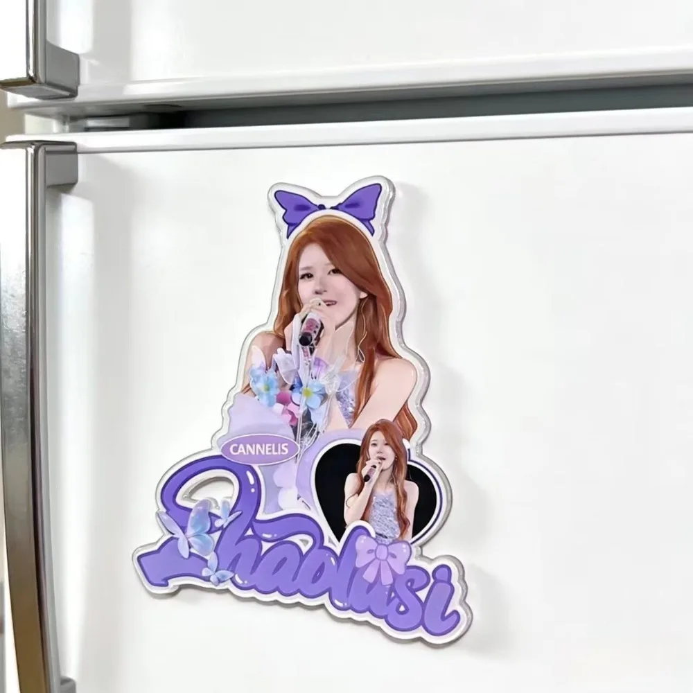 Zhao Lusi Rosy Concert Surroundings High Beauty Acrylic Magnetic Refrigerator Stickers Decorative Accessories for Refrigerators
