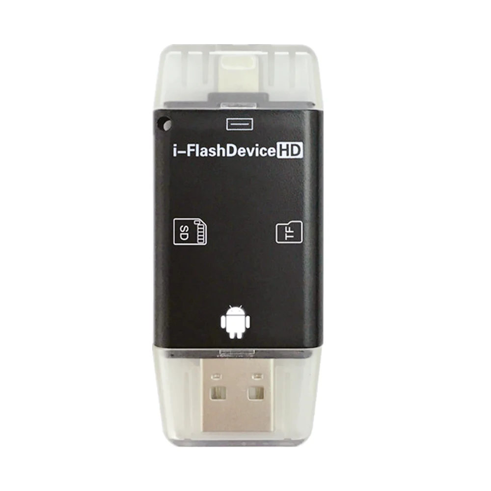 

USB 3.0 OTG Card Reader Type-C/Micro SD/TF Adapter for iPhone 14 13 12 8 7 PC Laptop High-Speed Data Transfer