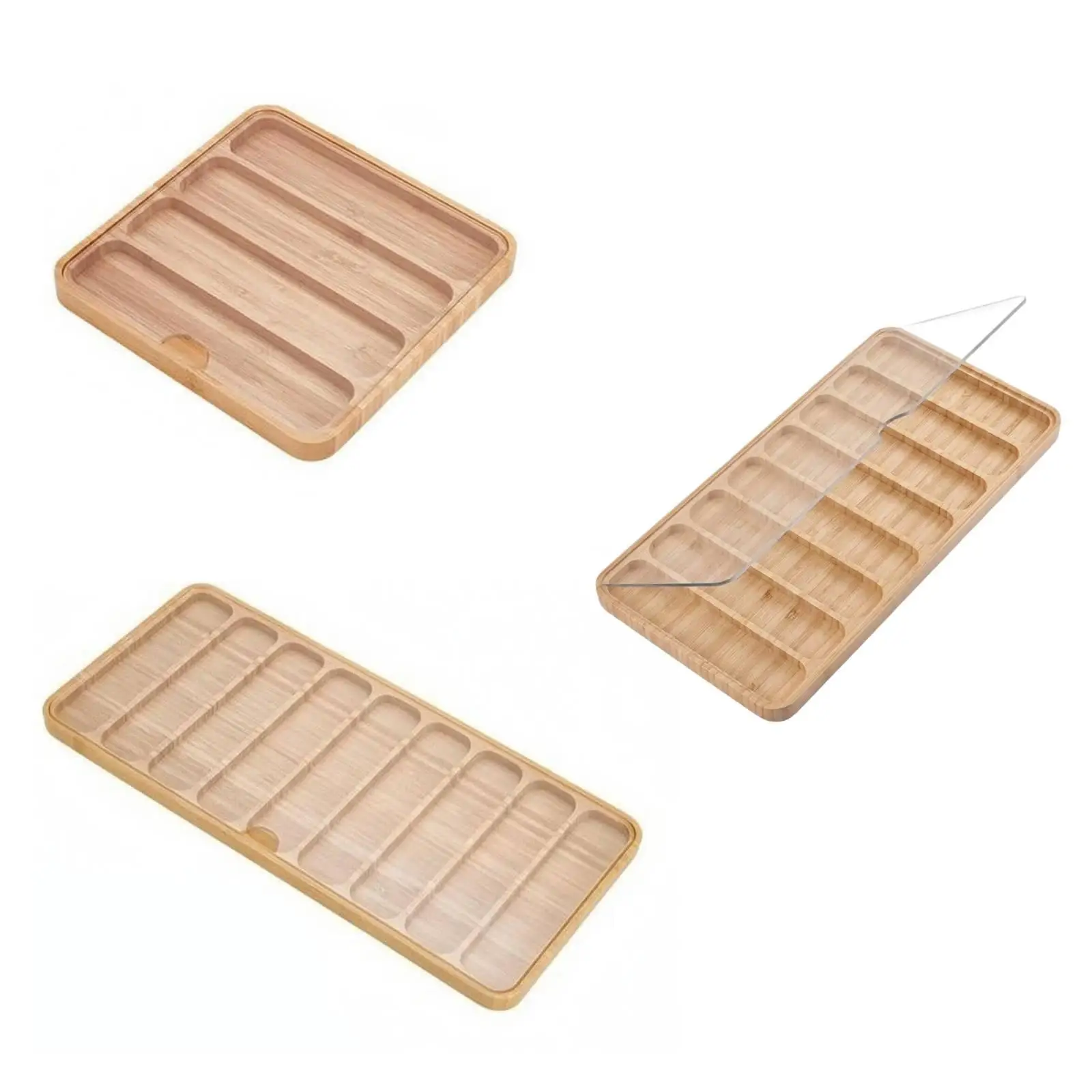 Watch Band Organizer Watch Straps Storage Box Compact Acrylic Lid for Desk Display Dust Protection Reusable Display Tray Wood - view 5