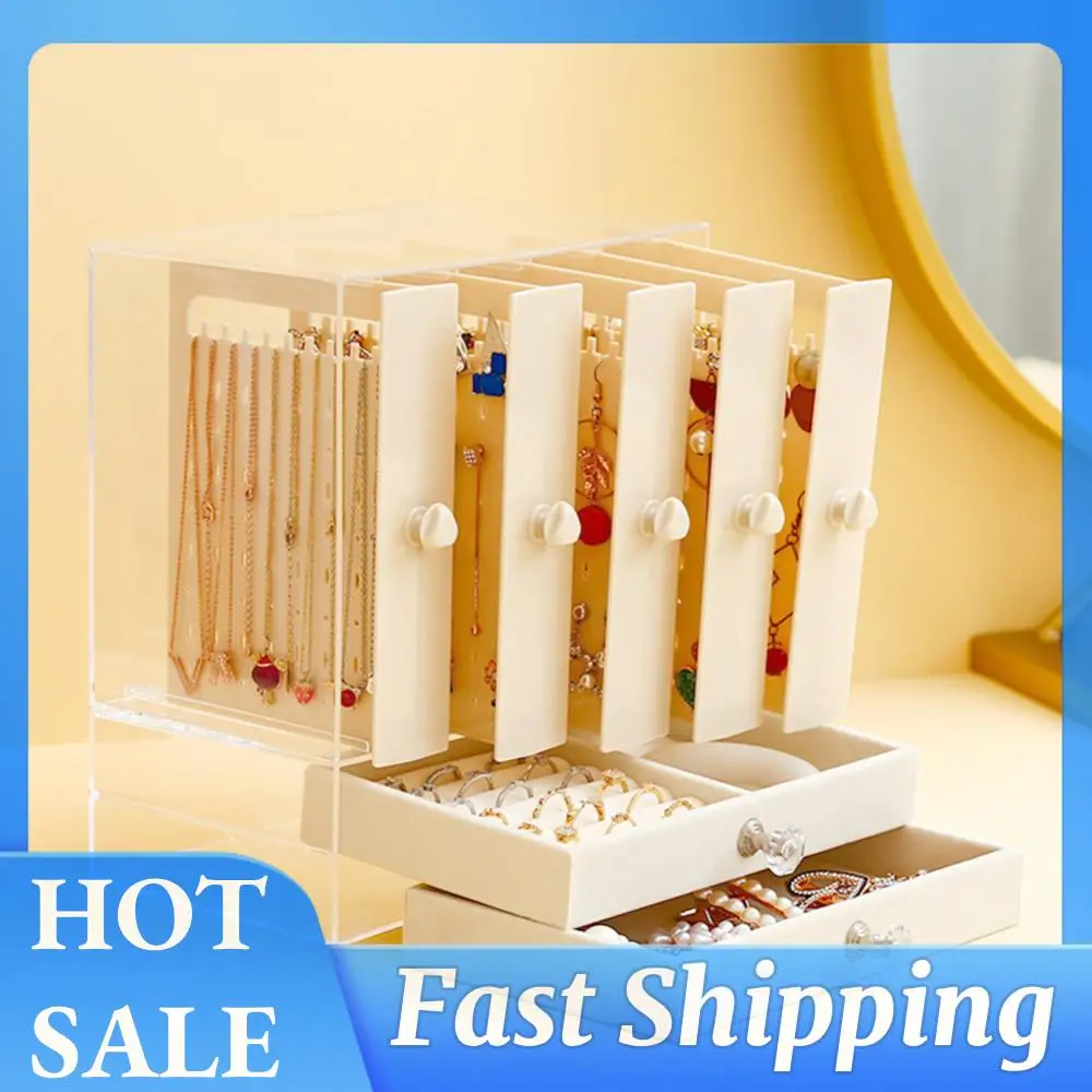 

Jewelry Organizer Stand Multifunctional Necklace Display Holder Large Capacity Earring Storage Box for Bracelets Earrings Rings