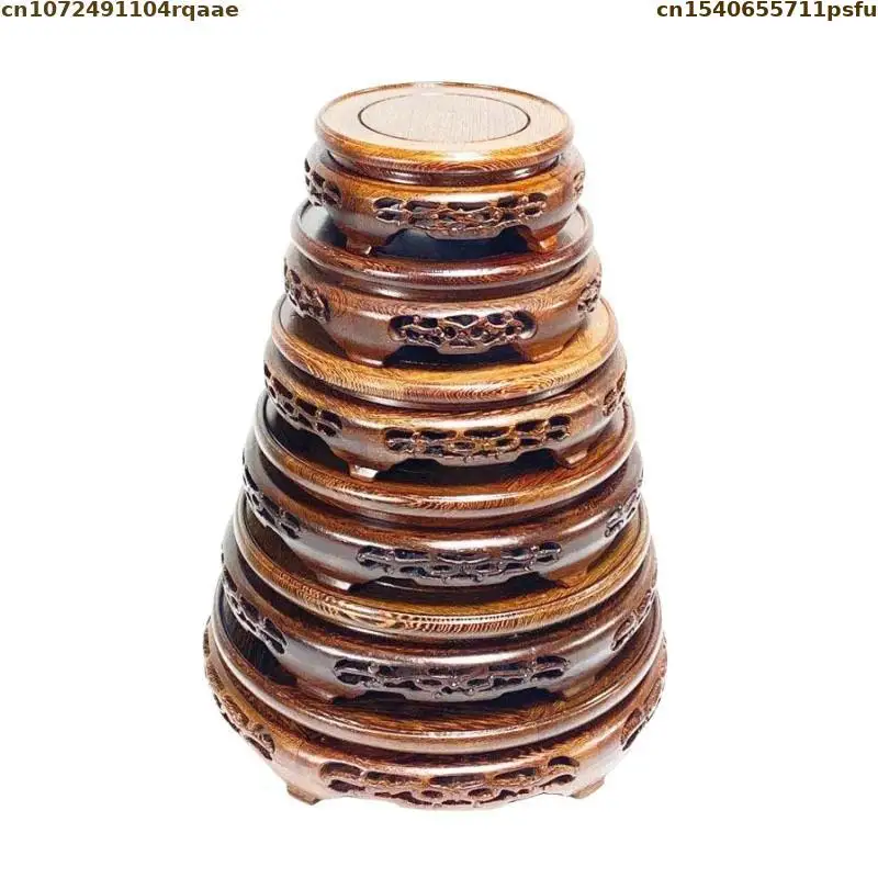 Miniature Figurines Vase Flower Pot Wooden Sorting Table Coffee Tea Sets Pedestal Buddha Statue Base Strange Stone Display Stand