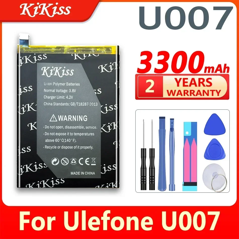 KiKiss Battery For Ulefone U007 U008 Pro U008Pro 4G 5.0 inch MTK6737 Smartphone Batteries free tloos