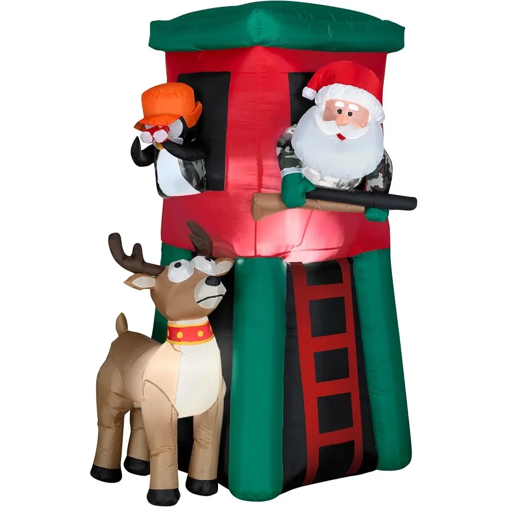 

Airblown Inflatable Hunting Santa in Deer Stand Deluxe Yard Decoration