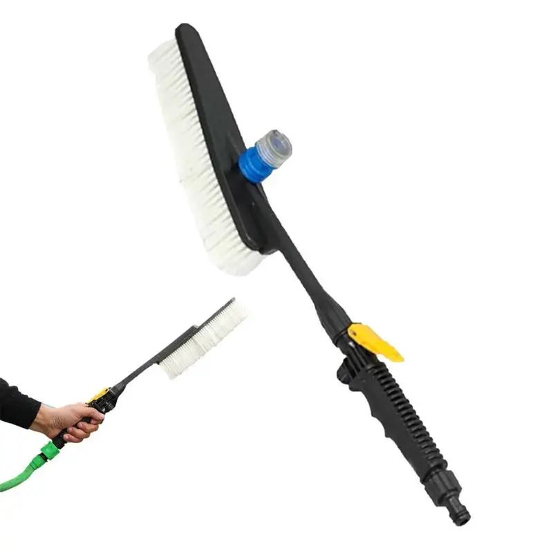 

Car Hose Brush Adjustable Long Handle RV Wash Brush Long Handle RV Wash Brush Soft Brushes With Foam Container