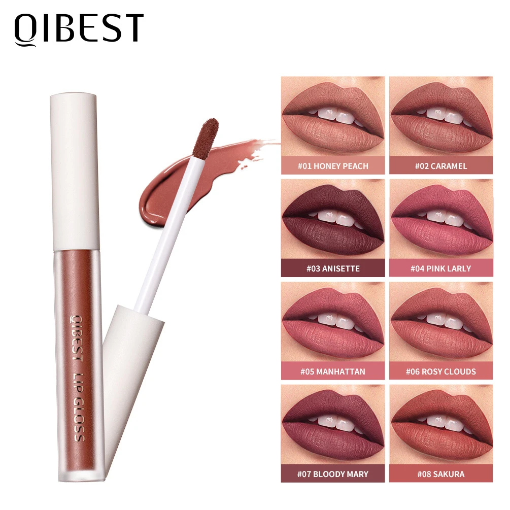 Make Up Matte Liquid Lipstick Waterproof Long Lasting Lip Gloss Velvet Mate Nude Red Lipsticks Lipgloss Makeup Cosmetic Brushes