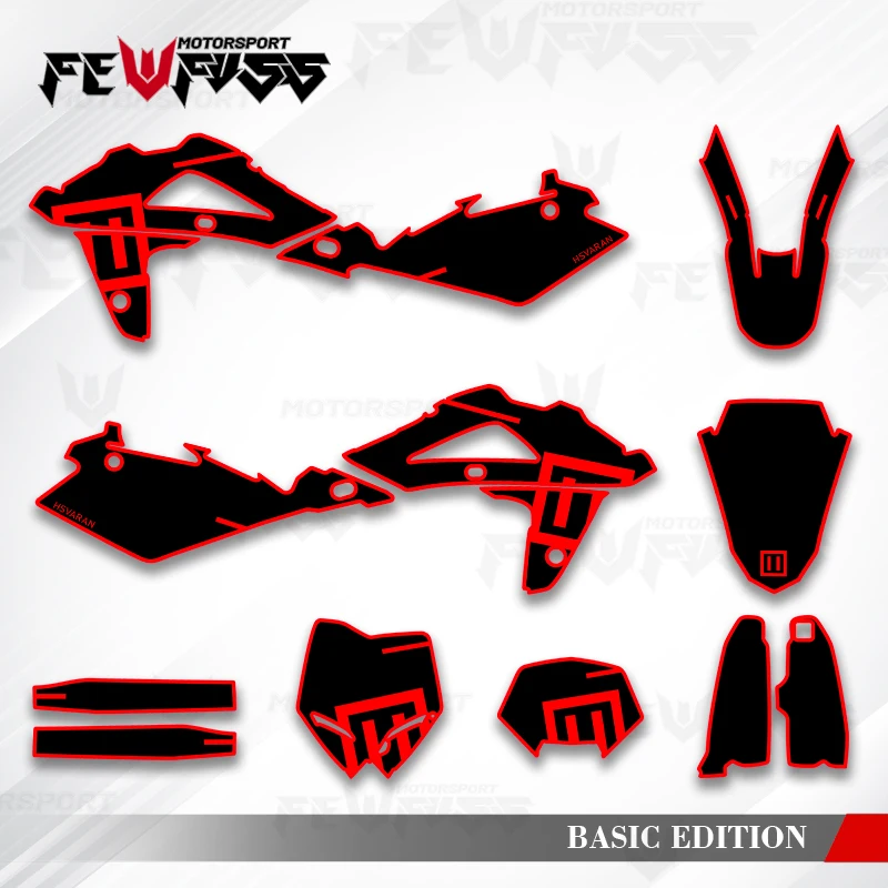 

Графические наклейки Fewfuss, наклейки для мотоцикла, фон на заказ для Husqvarna 2005 2006 2007, TC TE WR 002