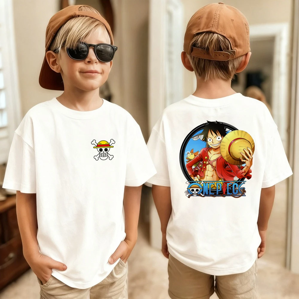 

One Piece Japanese Anime Printed Men's T-Shirt Roronoa Zoro Boy Children's Harajuku Short Sleeve Kids Luffy T-shirt Clothing