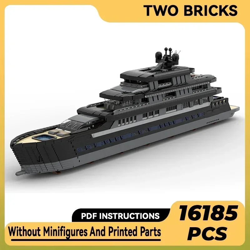 Moc Building Bricks Boat Model Large Luxury Yacht Mini Scale Technology Modular Blocks Gifts Toys For Children DIY Sets Assembly