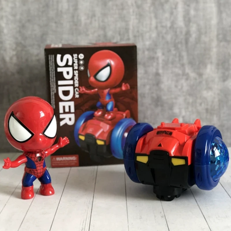 Marvel Electric Universal Balance Car Spider Man Toy 360° Rotating Music Light Children's Brithday Christmas Gift