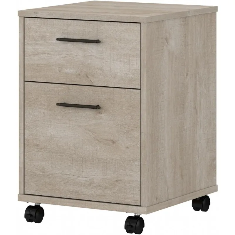 Key West 2 Drawer Mobile File Cabinet, Rolling File Cabinet for Home Office