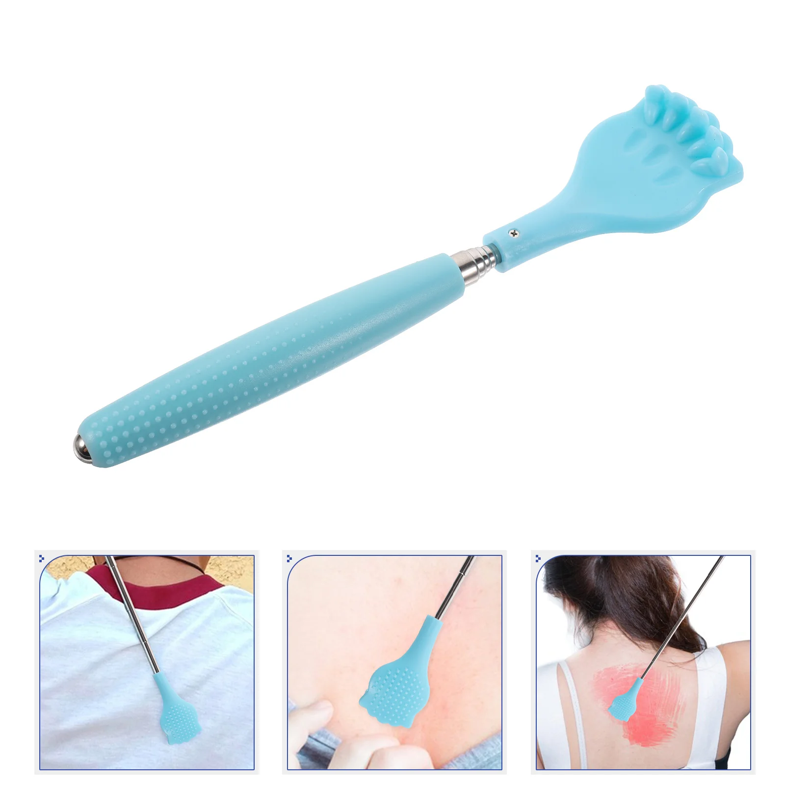 

Back Scratcher Cat Claw Retractable Stainless Steel PP Long Handle Effective Back Itching Tool Comfortable Useful Scratcher