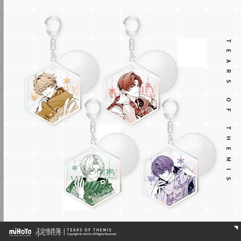 Game Tears of Themis Plush Doll Keychains Luke Vilhelm Marius Artem Kawaii Acrylic Quicksand Ball Bag Pendant Decor Gift