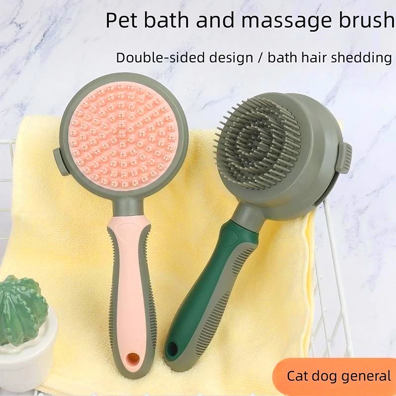 Pet Automatic Hair Removal Dog Cat Comb Double-sided Bath Brush Hair Massage Beauty Products Self-cleaning Needle Comb