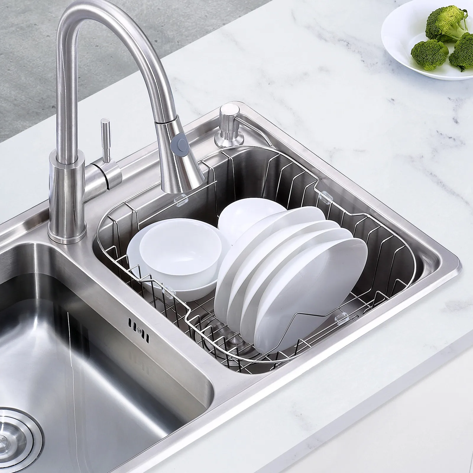 

80Pcs Transparent Sink Grid Feet Plastic Kitchen Sink Rack Feet Replacement Protects Items Keeps Grill Clean Modern Look