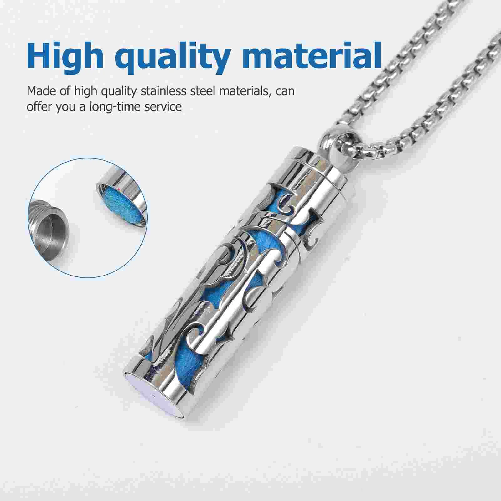 Humidifier Perfume Bottle Necklace Men Aromatherapy Massage Pendant Man Lavender Oil Essential