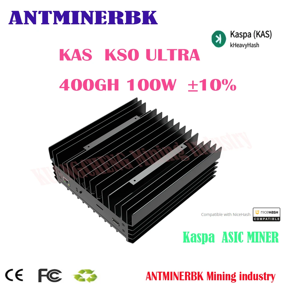 

IceRiver KS0 ULTRA 400Gh/S 100W Kaspa MINER ASIC con PSU KAS, более экономичная энергия KS1, KS2, KS3m, KS3, KS3l