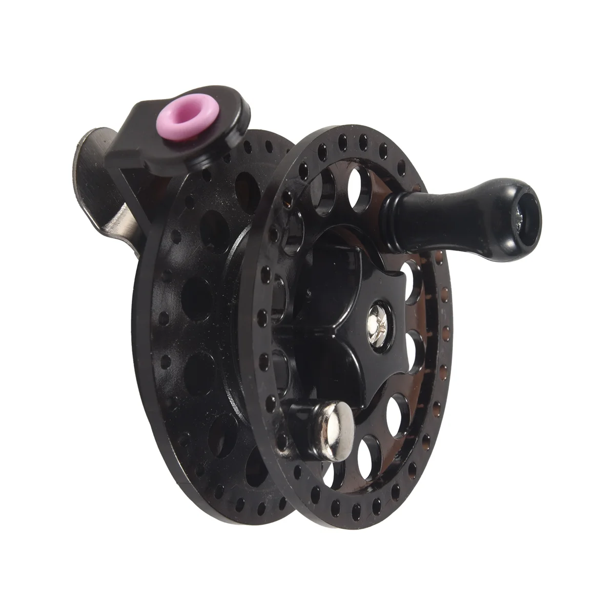 AT77 플라스틱 얼음 낚시 릴 플라이 낚시 태클 라운드 휠 낚시 액세서리