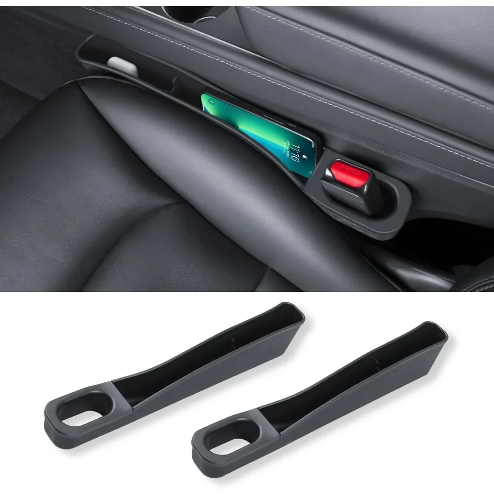 for Tesla Model 3 Y 2PCS Center Console Organizer Tray Seat Side Storage Box for Phone Holder Sunglasses Key  Car Accessories