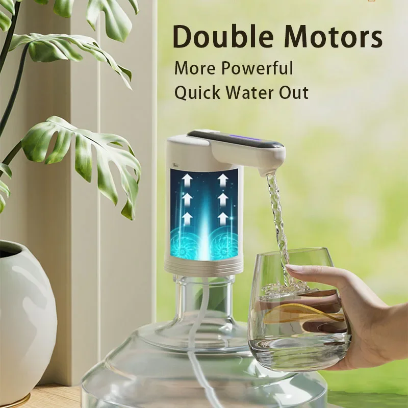 Smart Electric Water Dispenser Double Pumps Powerful Automatic Water Dispenser Water Gallon Bottle Switch Pump for Home Office